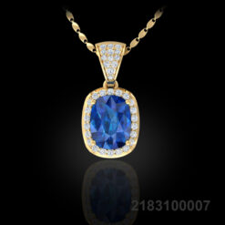 Custom Oval Sapphire Pendant