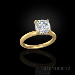 Solitaire Hidden Halo Engagement Ring