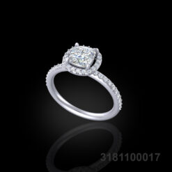Classic Halo Diamond Engagement Ring