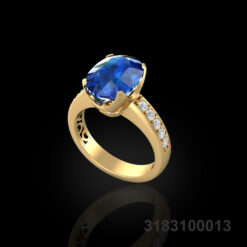 Custom Oval Sapphire Ring