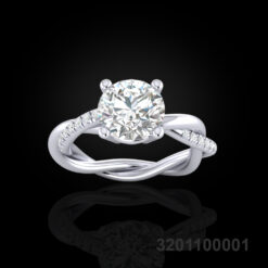 Twist Diamond Engagement Ring