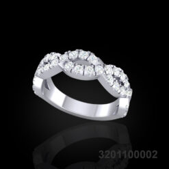 Infinity Twist Pavé Diamond Ring