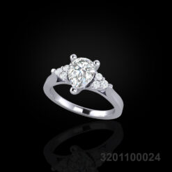 Pear Shape 2.2cts Diamond Ring