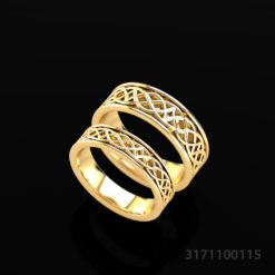 Celtic Knot Wedding Band Set