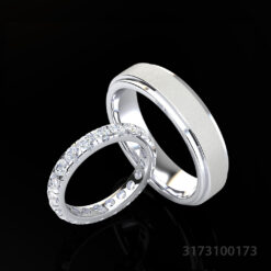 Matching Diamond Wedding Band Set