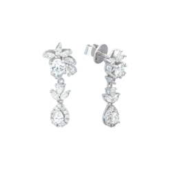 Bông tai Kim cương Vàng trắng 14K PNJ DDDDW001700