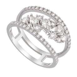 Nhẫn kim cương Vàng trắng 14K PNJ DDDDW003753