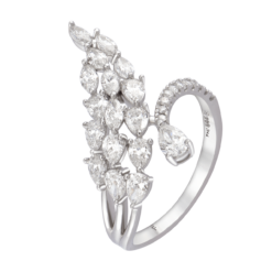 Nhẫn kim cương Vàng trắng 14K PNJ DDDDW003759