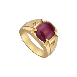 Nhẫn Nam Vàng 18K đính đá Ruby PNJ RBXMY000348