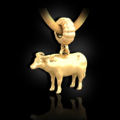 Buffalo Pendant in Plain gold