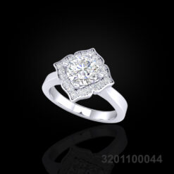 Floral Diamond Cluster Ring