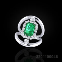 Modern Emerald Ring