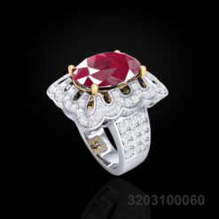 Glamorous Oval Ruby Ring