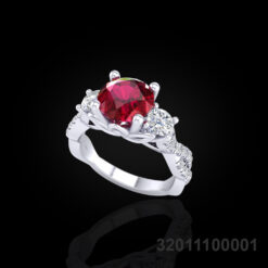 Three Stone Ruby Ring
