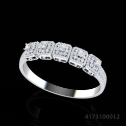 Sparkling Cushion Halo Diamond Bangle
