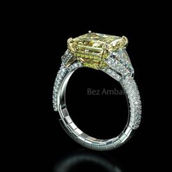 4 Carat Yellow Diamond Engagement Ring
