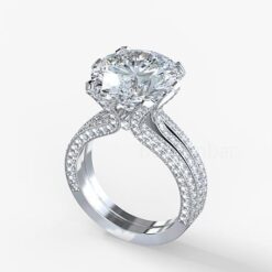 18K Gold Engagement Ring Setting