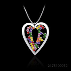 Rainbow Heart Pendant