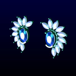 Pear Diamond Cluster Earrings