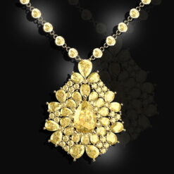 Gorgeous Yellow Diamond Pendant