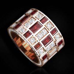 Baguette Ruby and Diamond Eternity Ring