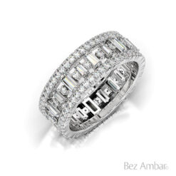 Confetti Crosswalk with Pavé – Baguette Diamond Band