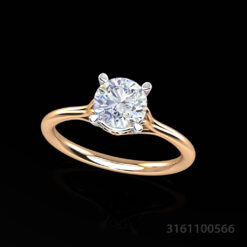 Two Tone Solitaire Ring