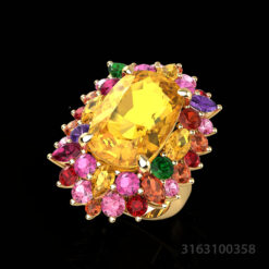 Multicolored Sapphire Ring