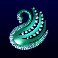 CZ Iconic Swan pendant