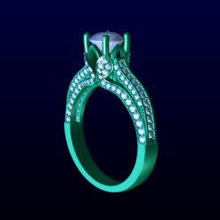 Pavé-Set Engagement Ring