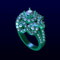 Intertwined Infinity Halo Engagement Ring