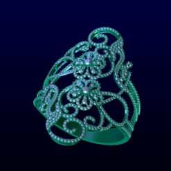 Flower Design Filigree Bangle