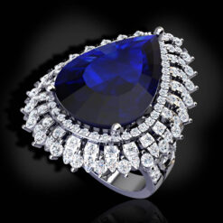 Pear Cut Cocktail Ring