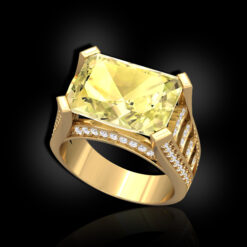 Yellow Sapphire Ring Design for Men