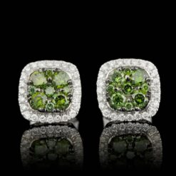 14K WHITE GOLD .5CT DIAMOND EARRINGS