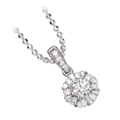 Mặt dây chuyền Kim cương Vàng trắng 14K PNJ DDDDW000279