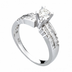 Nhẫn Kim cương Vàng trắng 14K PNJ DDDDW000703