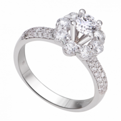 Nhẫn Kim cương Vàng trắng 14K PNJ DDDDW001809