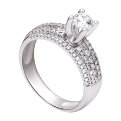 Nhẫn Kim cương Vàng trắng 14K PNJ DDDDW001902