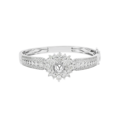 Vỏ vòng tay Kim cương Vàng trắng 18K PNJ 00DDW000276