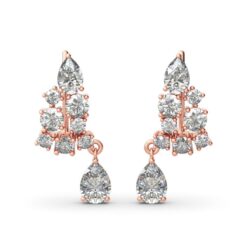 Jeulia Elegant Design Pear Cut Sterling Silver Earrings