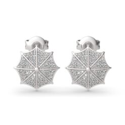 Jeulia "Rainy Day" Umbrella Sterling Silver Stud Earrings
