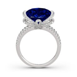 Jeulia Unique Halo Design Cushion Cut Sterling Silver Ring