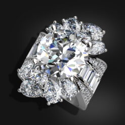 Amazing Flying Dandelion Diamond Ring