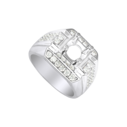 Vỏ nhẫn nam Kim cương Vàng trắng 18K PNJ 00DDW061560