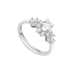 Nhẫn Kim cương Vàng trắng 14K PNJ DDDDW005086