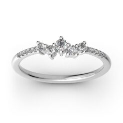 Jeulia Stackable Cluster Sterling Silver Ring