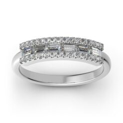 Jeulia Simple Invisible Set Sterling Silver Band