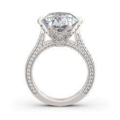 Jeulia Classic Round Cut Sterling Silver Ring