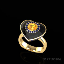 Fancy Sapphire Storm Eye Ring